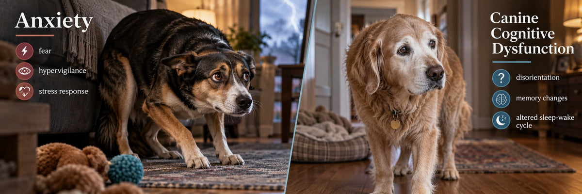 Anxiety vs Canine Cognitive Dysfunction