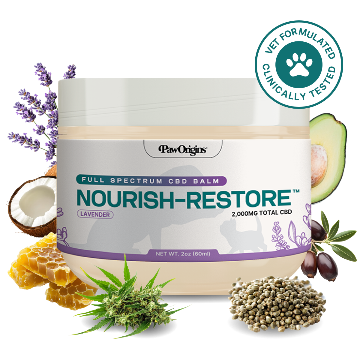 Nourish-Restore™ Full-Spectrum CBD Balm (2,000mg)