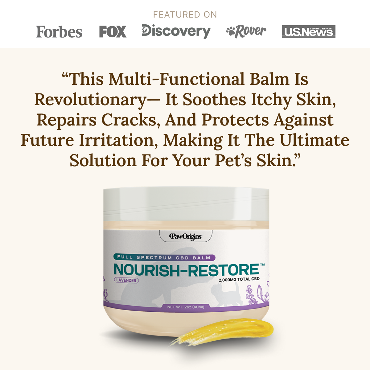 Nourish-Restore™ Full-Spectrum CBD Balm (2,000mg)