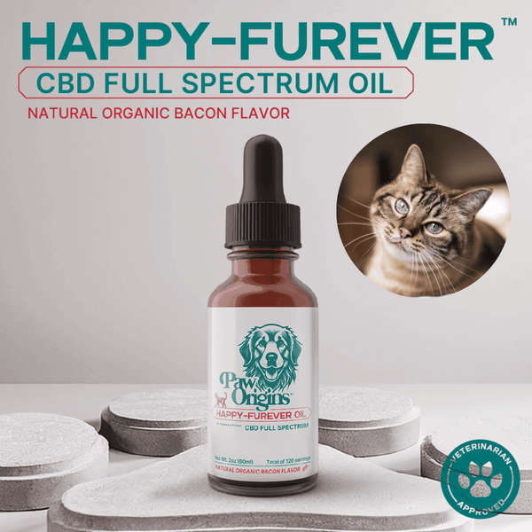 Full-Spectrum (1,000mg) Happy-Furever™ Calming Oil - For Cats